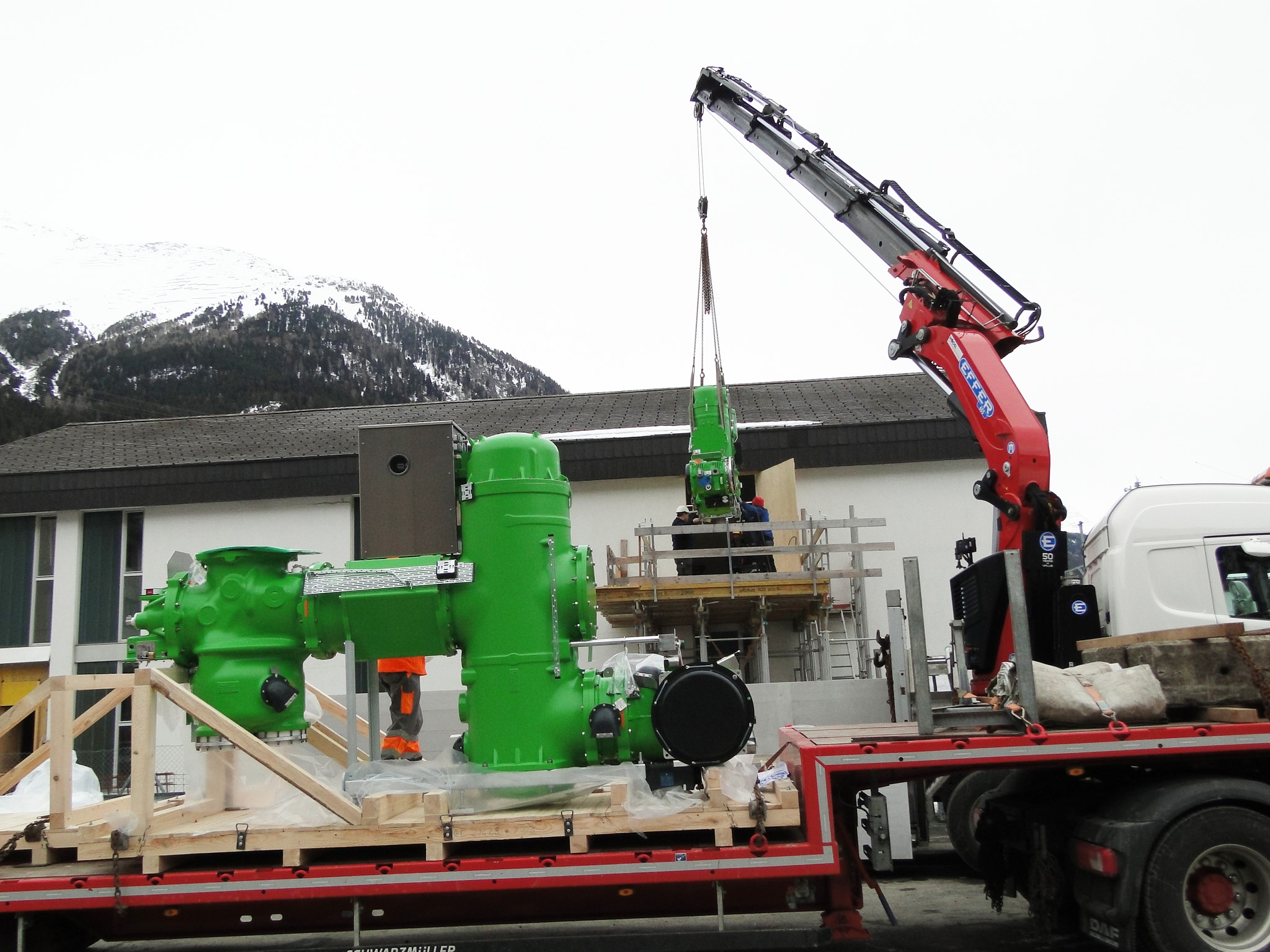 Ankunft SF6-freie Schaltanlage Ankunft SF6-freie Schaltanlage