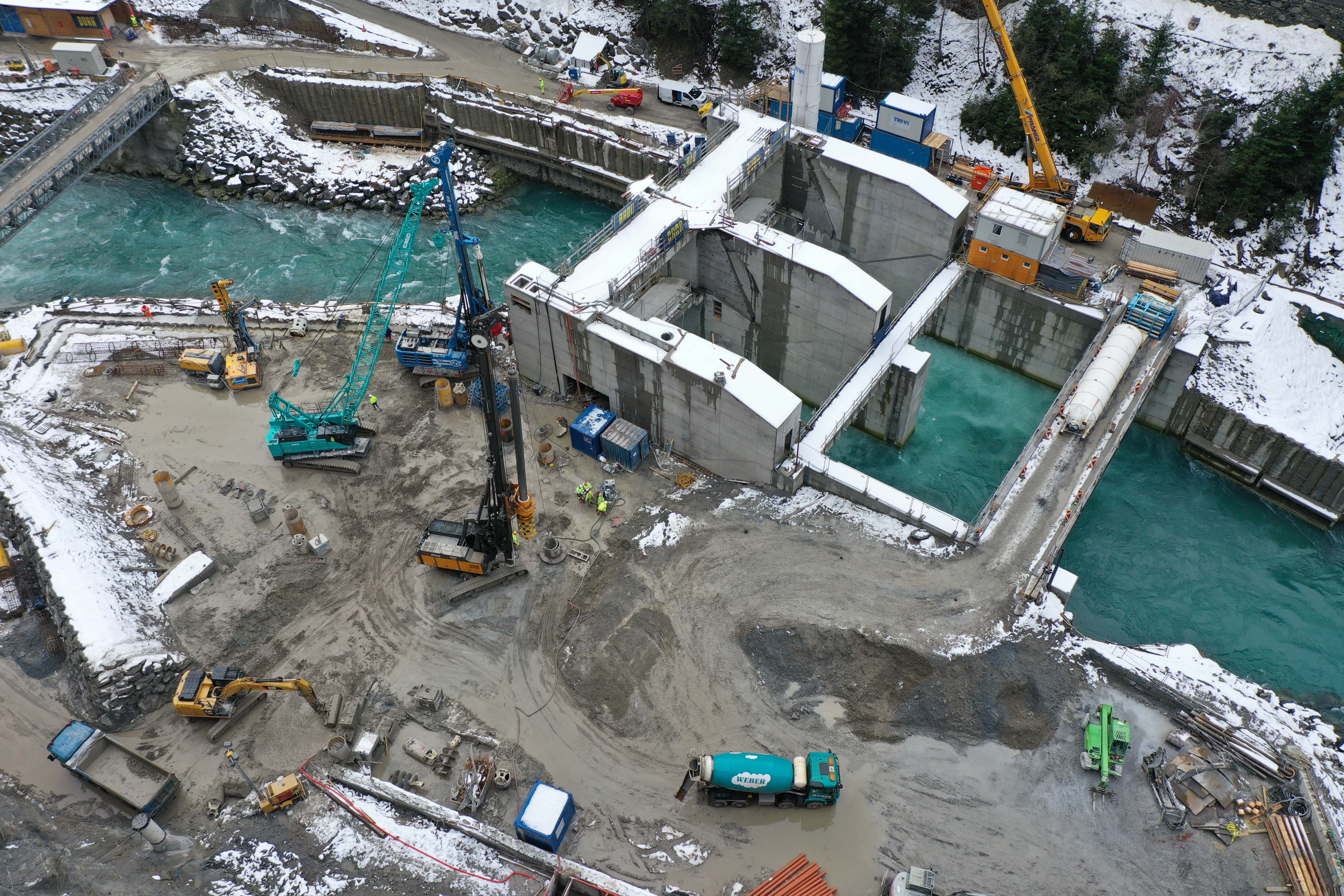 GKI Wehrbaustelle Ovella Wehrbaustelle Ovella