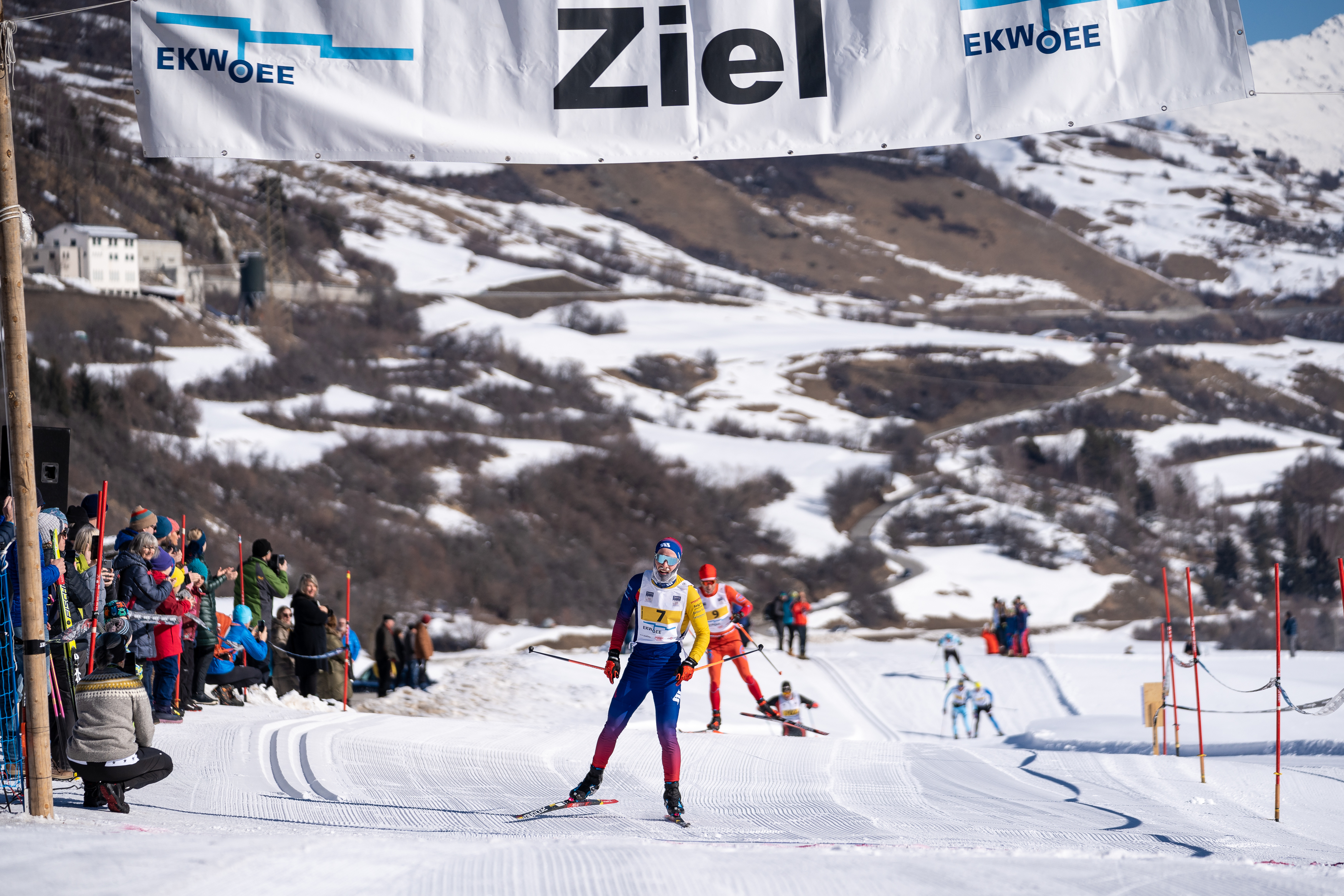 Ziel des Rennens Passlung Martina-Scuol in Scuol Ziel des Rennens Passlung Martina-Scuol in Scuol