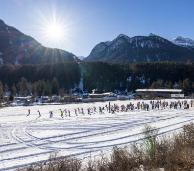 Start des Rennens Passlung Martina-Scuol in Martina