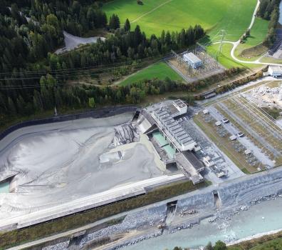 Luftaufnahme EKW Kraftwerk Pradella