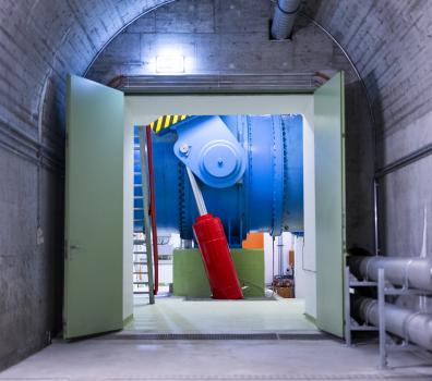 Eingang zur Drosselklappenkammer im Kraftwerk Martina im 2024