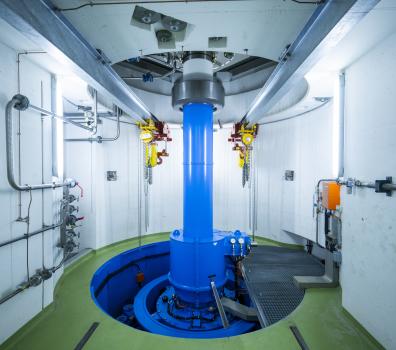 Turbine Myrtha im Kraftwerk Martina