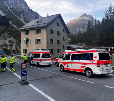 Notfallübung im Tunnel Munt La Schera