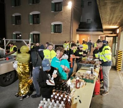 Notfallübung im Tunnel Munt La Schera