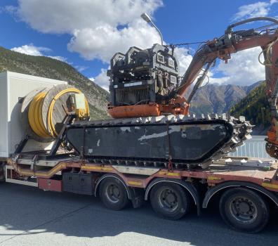 Freilegung Grundablass_Unterwasser Bagger LISIE