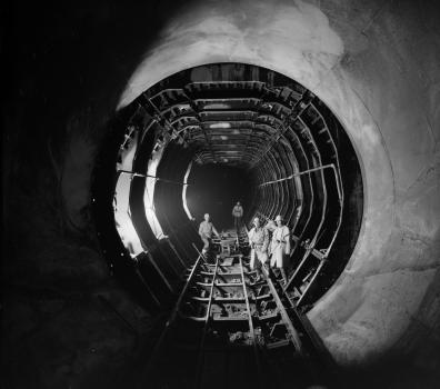 Bauzeit Stollen Bain Crotsch, im Jahr 1968